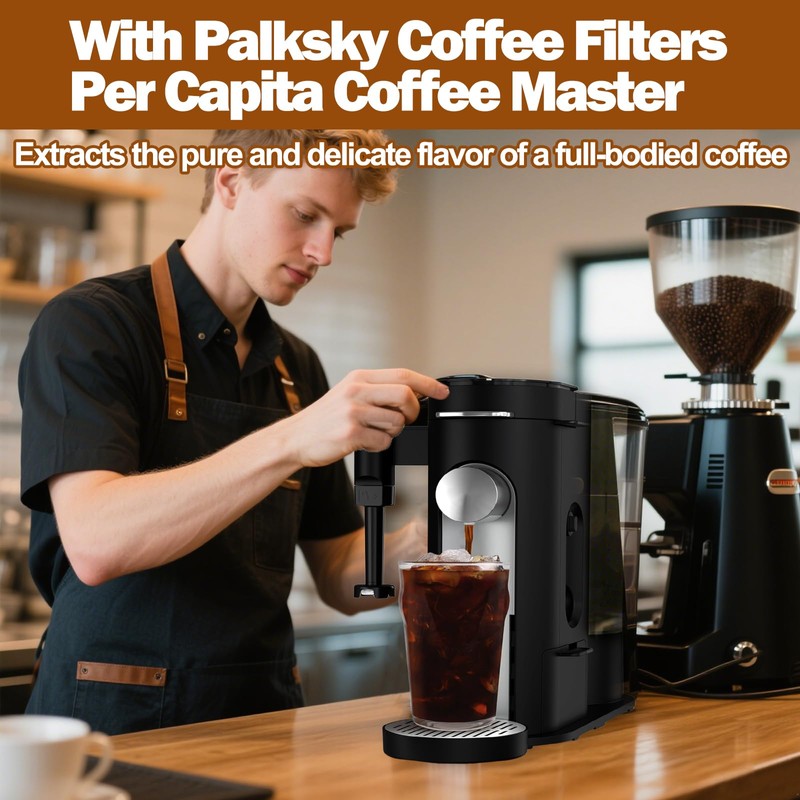 Palksky Disposable Coffee Filter for Ninja Coffee Maker PB051/PB041, 300Count