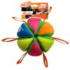 Nerf Dog Plush Wedge Ball with Straps, 5.9-Inch Squeak and
