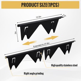 Retractable Stove Gap Fillers,Stove Gap Covers Stainless Steel Stove Counter Gap Cover Heat Resistant,Stove Side Gap Covers Reusable Retractable Length 13.8 to 27.5in for Kitchens Stoves