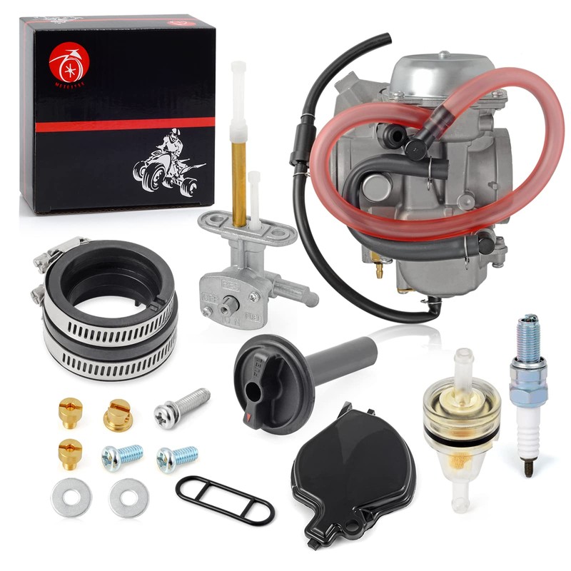 Carburetor Carb and Fuel Valve Petcock + Lever Intake Manifold