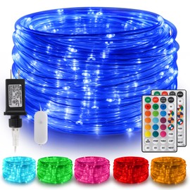 Gvwoxm 66FT 200 LED Rope Lights, 18 Colors with Timer, 5 Modes, Waterproof Plug-in Remote Control Camping String Lights for Outside, Camping, Classroom, Party, Festival Decoration Light Strings