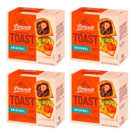 Brandt Zwieback Rusk | Sweetened Crispy Bread | Perfect for Teething Children | Enjoy With Sweet or Savory toppings | 8 oz each [Pack of 4]