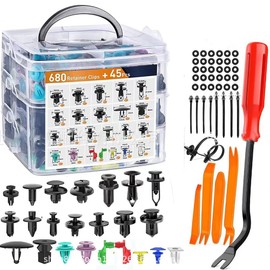 725 Pieces of car Push Fixing Clips, car Sales Screw Clips, Replacement Kits, Plastic Rivets, Door Trim Panels, mudguards.