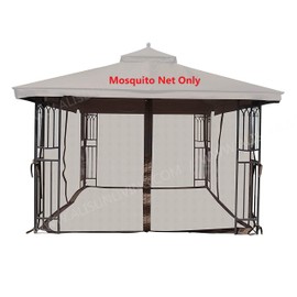 ALISUN Universal 12' x 12' Gazebo Mosquito Netting (Brown)