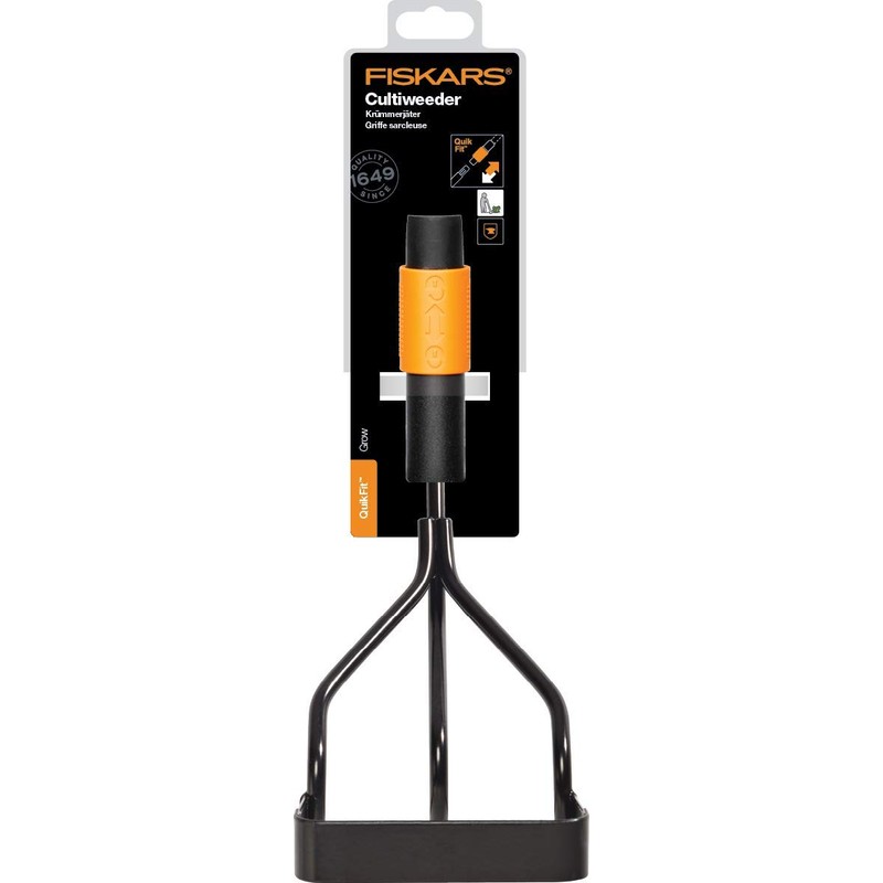 Fiskars QuikFit Cultiweeder, Two devices in one: hoe and push-pull