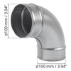 HVAC OV 90° Degree Ø4 Inch Elbow Bend Duct Connector