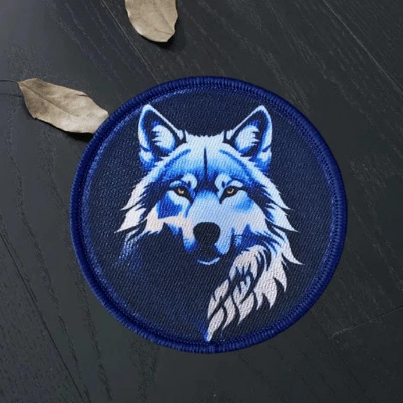 Blue Wolf Tactica - Parche con diseño de gancho y