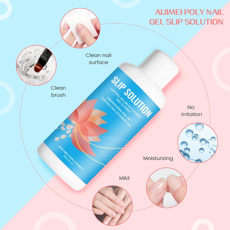 AIJIMEI Poly Nägel Gel 15ml,2Farben Nail Extension Gel Kit Mit