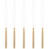5 Hair Extension Loop Threaders Pull Hook Tool Micro Loop
