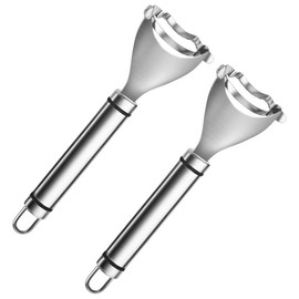 2 Pcs Corn Peeler Corn Planer Thresher Stainless Steel Corn Peeler for Corn On the Cob Corn Kernel Remover Tool Magic Corn Stripper Tool Corn Cutter Corn Scraper with Ergonomic Handle for Kitchen - Colour: 1PC