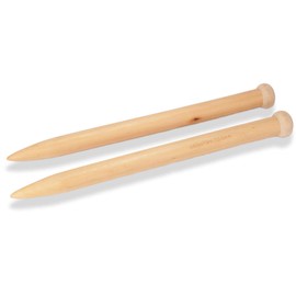 JubileeYarn Jumbo Bamboo Knitting Needles for Chunky Bulky Yarn - 30mm - 16" Long - 1 Pair