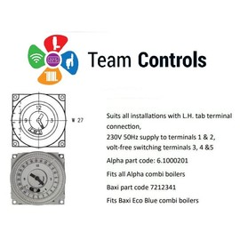 ALPHA Combi Boiler Multifit Mechanical Timer Clock 24 Hour Team Controls TC-FM27-6.1000201