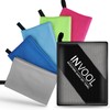 Invool Microfiber Towel, 5 colours (Grey) with carry bag -