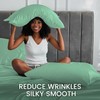 Revdomfly 4 Pcs Queen Size Luxury Silky Soft Grass Green