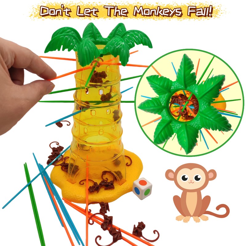 Ybgocot Kids Monkey Game,Don't Let The Monkeys Fall,Family Board Game