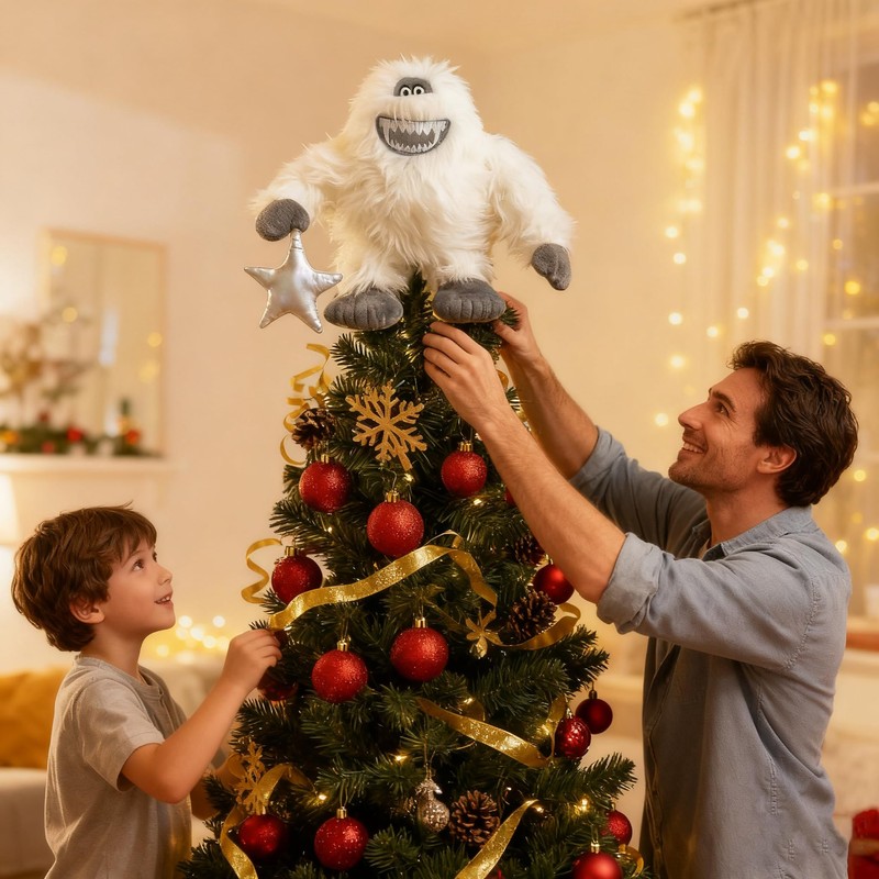 Christmas Tree Topper, 27cm/11 Inch Abominable Snowman, Abominable Snowman Plush,