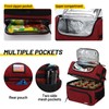 MIER Lunch Bag Men Double Deck Lunch Box Bag,Insulated Leakproof