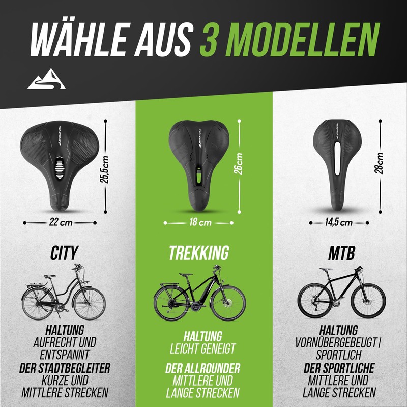 MUNATURA Ergonomic Bicycle Saddle for Men and Women - First-Class