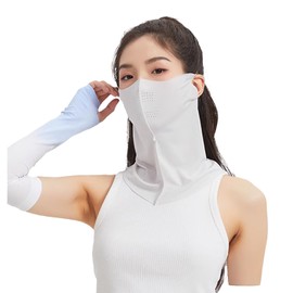 VEVE & MIKI Sun Protection Face Cover, Repeatedly Washable, Sunshade, UV Protection, Chase Cover, UPF503D, Small Face, Cool Touch, Cooling, UV Protection, Easy to Breathe, Yeah
