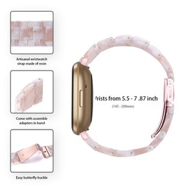 Compatible with Umidigi Uwatch 5/ Uwatch 2 2S 3S/ Uwatch/Urun S/Urun Resin Band with Tool, 22mm Glossy Unique Wristband Elegant Adjustable Replacement Strap for Uwatch 2 5 2S 3S Smart Watch