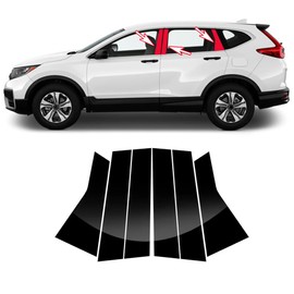 6pcs Black for Honda CRV(2017-2022) Car Window Center Pillar Stickers Car Window Trim Protect The Center Pillar Prevent Scratches Car Tuning Accessories1