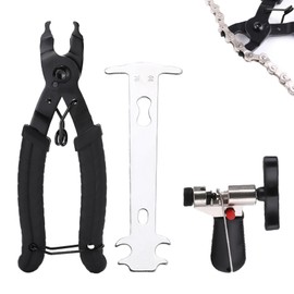 Bike Chain Tools Set, Chain Link Pliers, Chain Breaker Splitter, and Chain Wear Inspection Caliper for 6/7/8/9/10/11 Speed Chain Repair Tool for Road, Mountain, and Sports Bikes, Bike Maintenance Kit