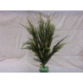 22"   PINE  EVERGREEN BUSH (x9 STEM)  (PLASTIC) ARTIFICIAL FLOWERS