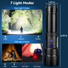 Rechargeable Flashlight, 2 Pack 900000 High Lumens Super Bright Flash