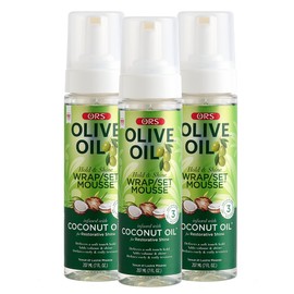 ORS Olive Oil Hold & Shine Wrap/Set Mousse 7.0 Ounce (Pack of 3)