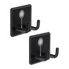 Qianly 2Pcs Wall Mounted Racket Rack Vertical Display Holder Metal