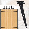 2 Pcs Heavy Duty T Hinges with Mounting Screw, 8