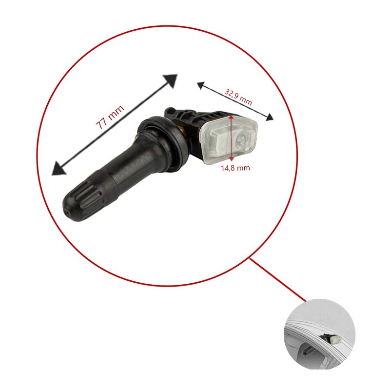 LST 2x TPMS Tyre Pressure Sensors 433 MHz TKE Connect
