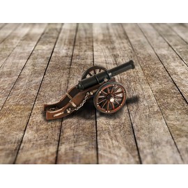 Old Modern Handicrafts Louis XIV Cannon Model - Made from Iron - A Regal Tribute to History - 11 x 5.5 x 3 Inches