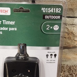 Utilitech Light Sensing Outdoor Countdown On/Off Timer with 7 Settings