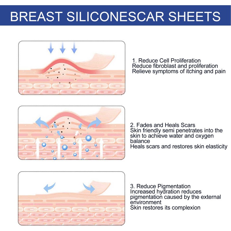 8PCS Chest Scar Patch 8PCS Nipple Patch Silicone Skin Scars