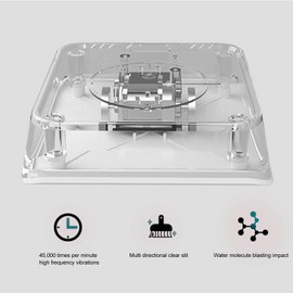 USB Mini Dishwasher, Integrated IP67 Waterproof Powerful Ultrasonic High Frequency USB Dishwasher Portable 5V with Silicone Suction Cup for Household (White)