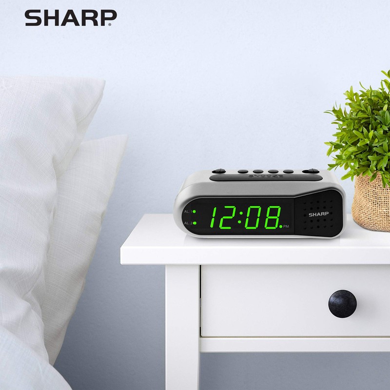 Sharp Digital Alarm Clock - Ascending Alarm Begins Faintly and