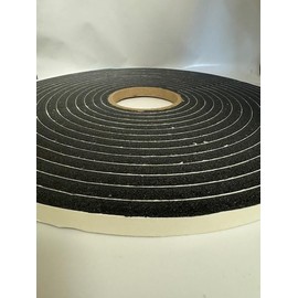 Generic Peak Weather Stripping Tape 3/8 inch Thick Foam x 1/2 inch Wide x 30ft. Long Black Black PVC Foam Tape