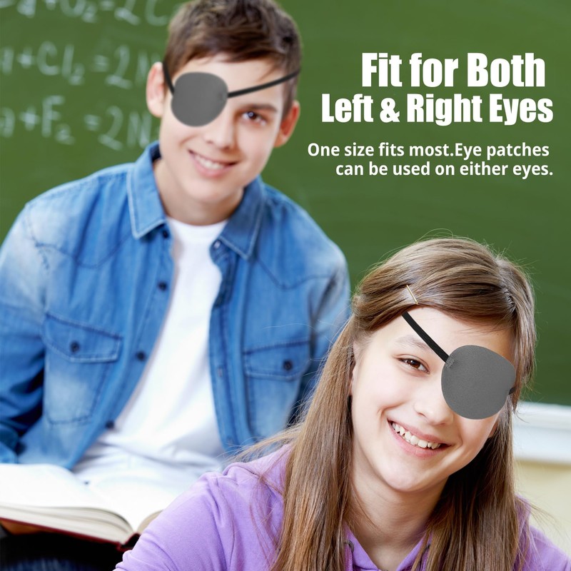 2 Pcs Single Eye Patch, Adjustable Eye Patch for Amblyopia,