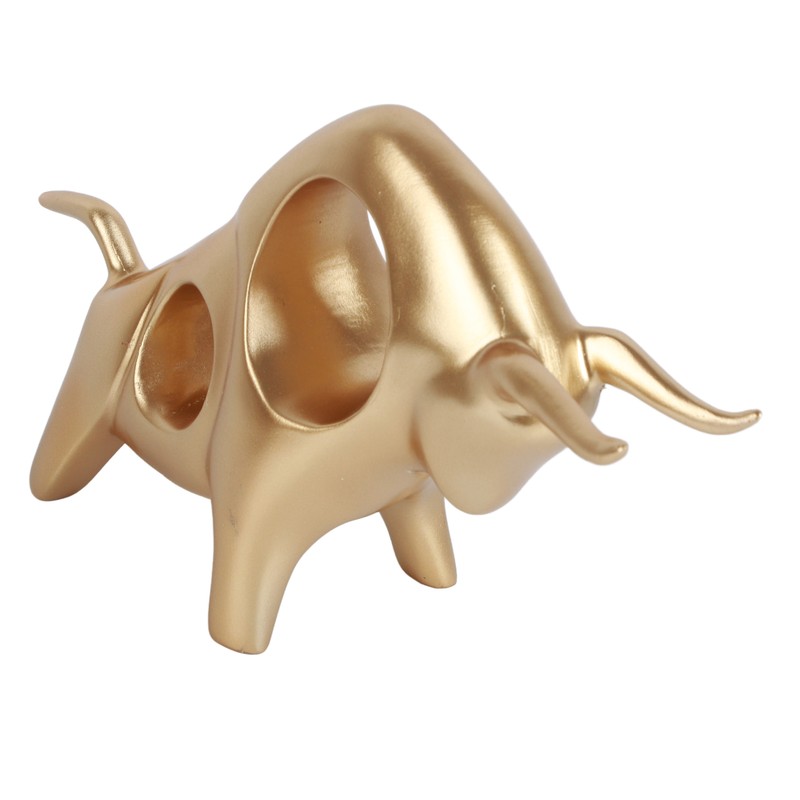 Bull Sculpture Ornaments Exquisite Details Smoother Lines Lucky Home Decorations