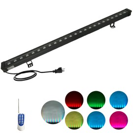 39.4 INCH RGB LED Wall Washer Light with RF Remote, IP67 Waterproof RGB Wall Light for Outdoor Garden, City Buildings, Indoor Decor, Stage Lighting, and Commercial Displays