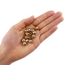 400 abalorio acrílicas redondas de 10 mm con orificio grande de 4,8 mm, oro brillante