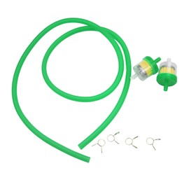 Adsspro Motorcycle Hose Petrol Fuel Line Gas Oil Pipe Tube Line Gasoline Fuel Filter Line Clamp for GY6 50cc 90cc 110cc 150cc 139QMB 157QMJ Go Kart Scooter Mini Dirt Bike ATV Moped Scooter (Green)