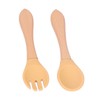 Baby Feeding Set Cute Bear Shape Soft Safe Silicone Toddler