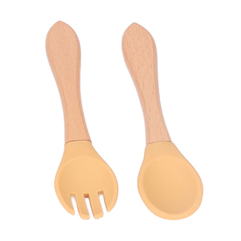 Baby Feeding Set Cute Bear Shape Soft Safe Silicone Toddler