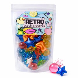 Retro Bath Pearls Jumbo Pack. 30 Assorted Bath Pearls, Various Shapes and Scents. Animals, Hearts, Stars, Pearls. Retro Gift 90s Nostalgia. Mother's Day, Gift for Mum. Bath Gift