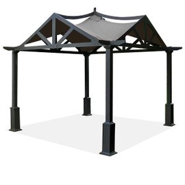 SCOCANOPY Replacement Top Fit for Lowe's Allen Roth 10X10 Ft Gazebo Model #GF-12S039B / GF-9A037X,(Gray)