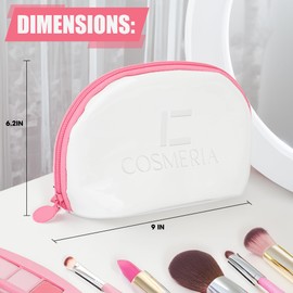 Cosmeria Makeup Bag Organizer & Travel Cosmetic Bag, Hot Pink, Patent