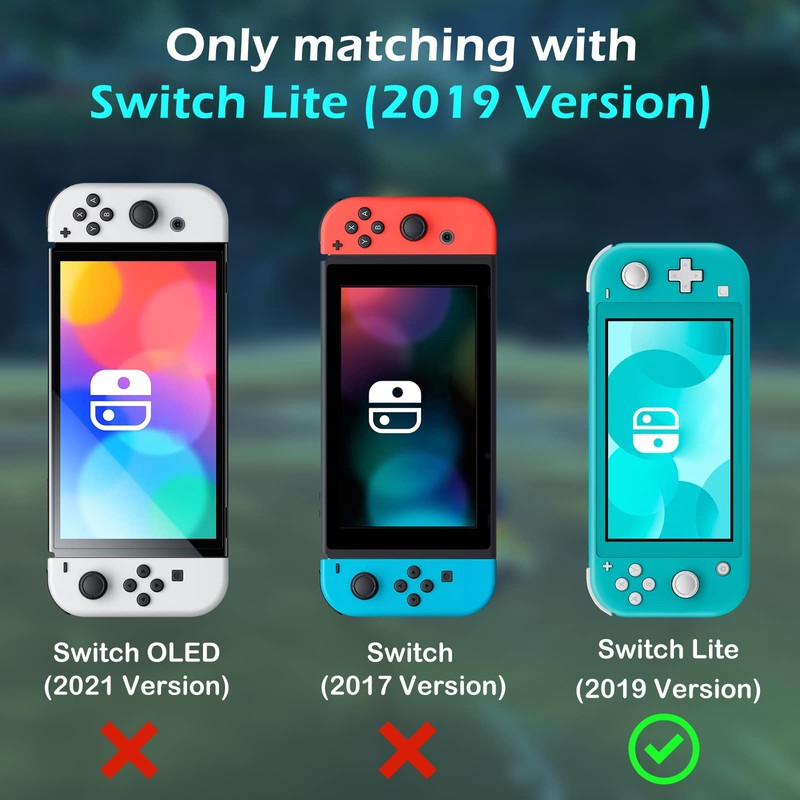 DLseego Butterfly Clear Protective Case for Switch Lite 2019 Version,