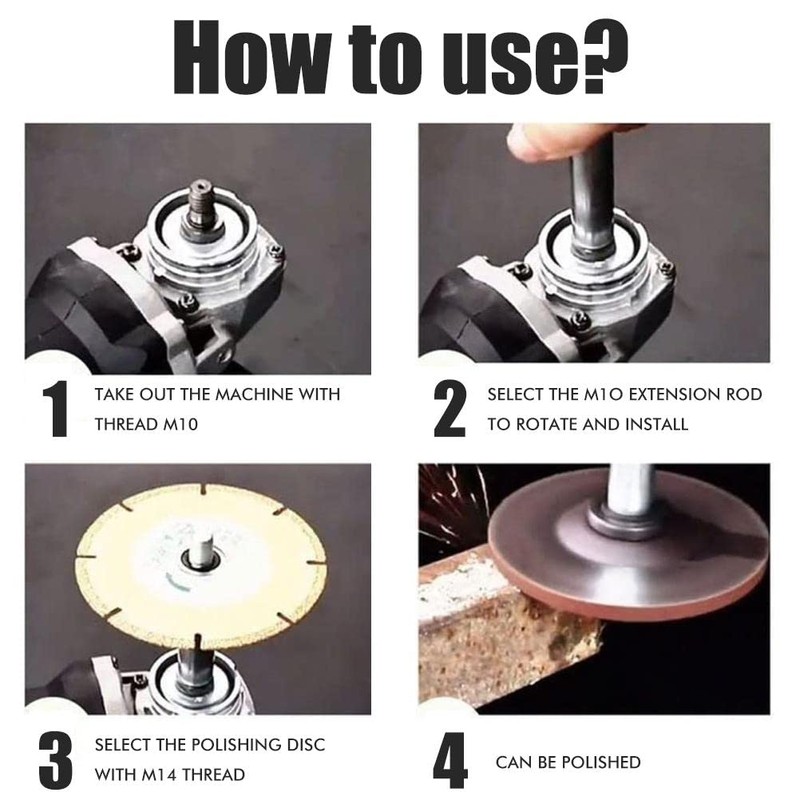 QCSTORE Angle Grinder Extension Connecting Rod Polishing Machine Angle Grinder